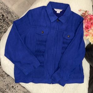 2 x 20$ Elegant Royal Blue Women's Shirt Jacket Size PXL